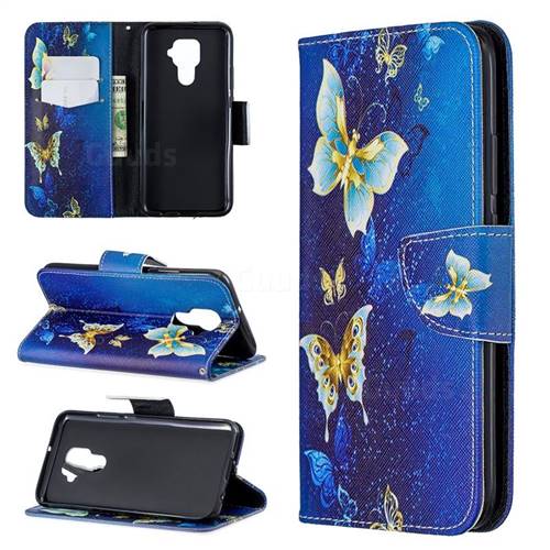 Golden Butterflies Leather Wallet Case for Huawei Mate 30 Lite(Nova 5i Pro)