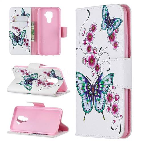Peach Butterflies Leather Wallet Case for Huawei Mate 30 Lite(Nova 5i Pro)