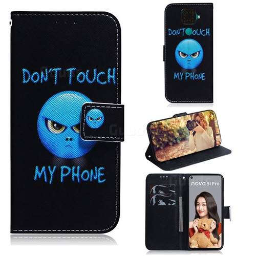 Not Touch My Phone PU Leather Wallet Case for Huawei Mate 30 Lite(Nova 5i Pro)