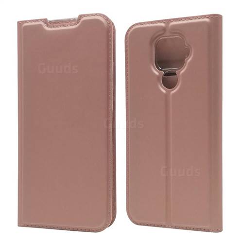 Ultra Slim Card Magnetic Automatic Suction Leather Wallet Case for Huawei Mate 30 Lite(Nova 5i Pro) - Rose Gold