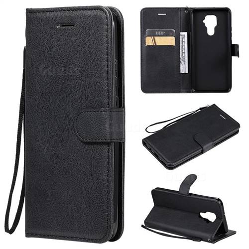 Retro Greek Classic Smooth PU Leather Wallet Phone Case for Huawei Mate 30 Lite(Nova 5i Pro) - Black
