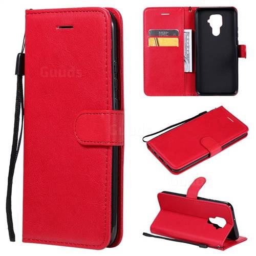Retro Greek Classic Smooth PU Leather Wallet Phone Case for Huawei Mate 30 Lite(Nova 5i Pro) - Red