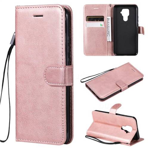 Retro Greek Classic Smooth PU Leather Wallet Phone Case for Huawei Mate 30 Lite(Nova 5i Pro) - Rose Gold