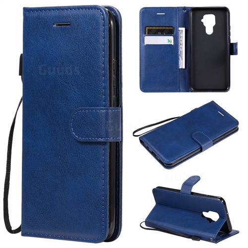 Retro Greek Classic Smooth PU Leather Wallet Phone Case for Huawei Mate 30 Lite(Nova 5i Pro) - Blue