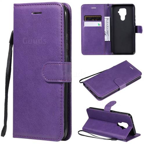 Retro Greek Classic Smooth PU Leather Wallet Phone Case for Huawei Mate 30 Lite(Nova 5i Pro) - Purple
