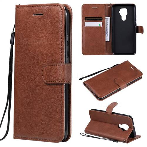 Retro Greek Classic Smooth PU Leather Wallet Phone Case for Huawei Mate 30 Lite(Nova 5i Pro) - Brown