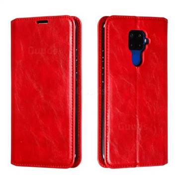 Retro Slim Magnetic Crazy Horse PU Leather Wallet Case for Huawei Mate 30 Lite(Nova 5i Pro) - Red