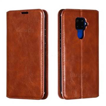 Retro Slim Magnetic Crazy Horse PU Leather Wallet Case for Huawei Mate 30 Lite(Nova 5i Pro) - Brown