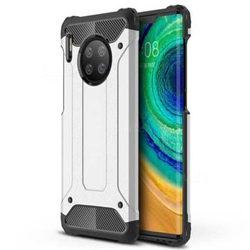 King Kong Armor Premium Shockproof Dual Layer Rugged Hard Cover for Huawei Mate 30 Pro - White
