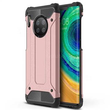 King Kong Armor Premium Shockproof Dual Layer Rugged Hard Cover for Huawei Mate 30 Pro - Rose Gold