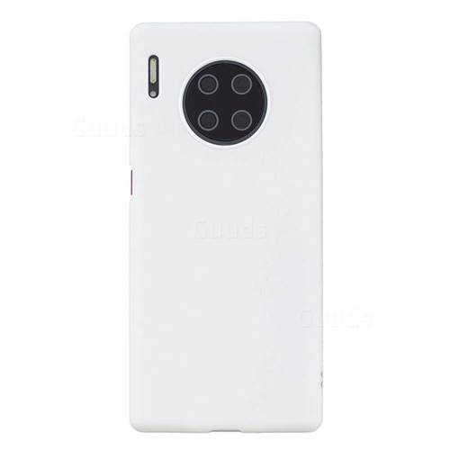 Candy Soft Silicone Protective Phone Case for Huawei Mate 30 Pro - White