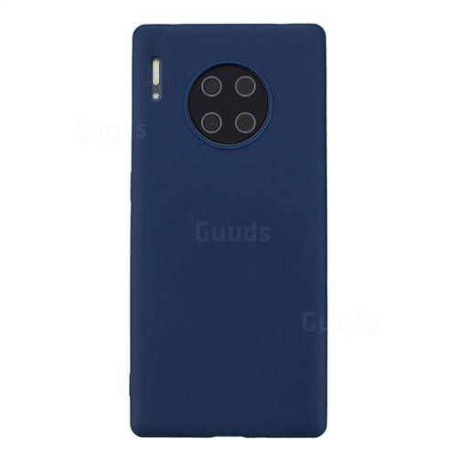 Candy Soft Silicone Protective Phone Case for Huawei Mate 30 Pro - Dark Blue