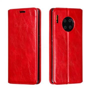 Retro Slim Magnetic Crazy Horse PU Leather Wallet Case for Huawei Mate 30 Pro - Red