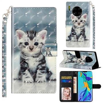 Kitten Cat 3D Leather Phone Holster Wallet Case for Huawei Mate 30 Pro