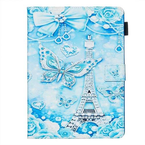 Tower Butterfly Matte Leather Wallet Tablet Case for Huawei