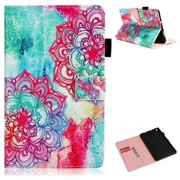 Fire Red Flower Folio Stand Leather Wallet Case for Huawei MediaPad M3 Lite 8
