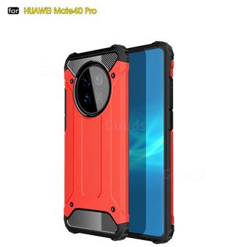 King Kong Armor Premium Shockproof Dual Layer Rugged Hard Cover for Huawei Mate 40 Pro - Big Red