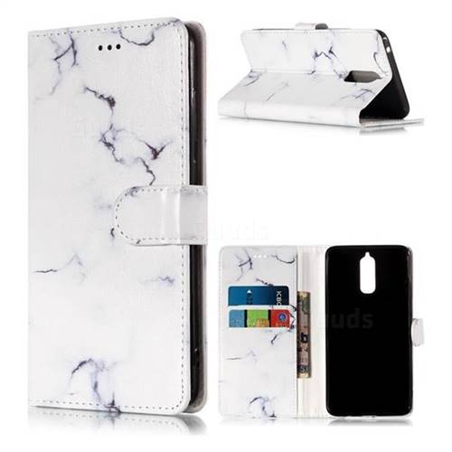 Soft White Marble PU Leather Wallet Case for Huawei Mate 9 Pro 5.5 inch
