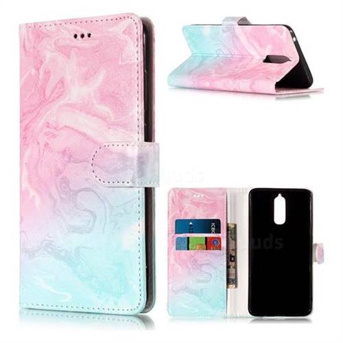 Pink Green Marble PU Leather Wallet Case for Huawei Mate 9 Pro 5.5 inch