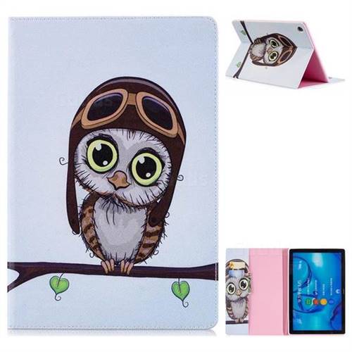 Owl Pilots Folio Stand Leather Wallet Case for Huawei MediaPad M5 10 / M5 10 inch (Pro)
