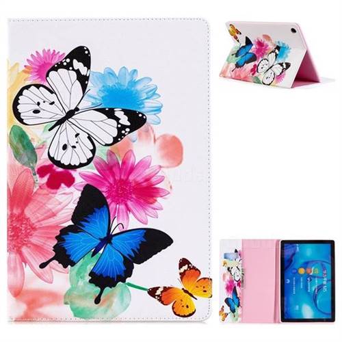 Vivid Flying Butterflies Folio Stand Leather Wallet Case for Huawei MediaPad M5 10 / M5 10 inch (Pro)