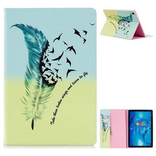 Feather Bird Folio Stand Leather Wallet Case for Huawei MediaPad M5 10 / M5 10 inch (Pro)