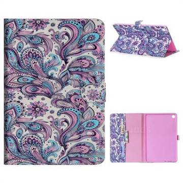 Swirl Flower 3D Painted Leather Tablet Wallet Case for Huawei MediaPad M5 10 / M5 10 inch (Pro)