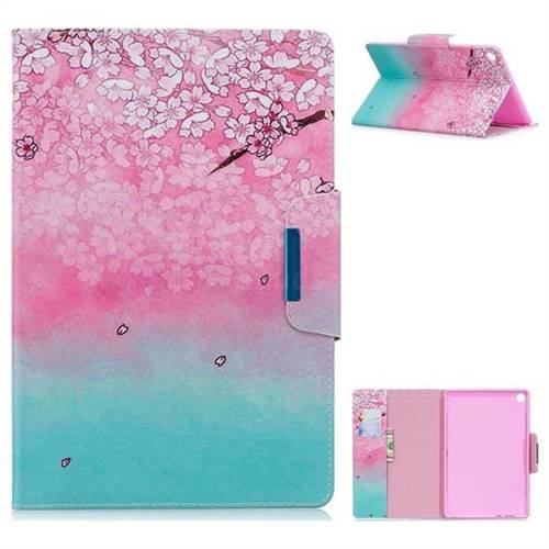 Gradient Flower Folio Flip Stand Leather Wallet Case for Huawei MediaPad M5 10 / M5 10 inch (Pro)