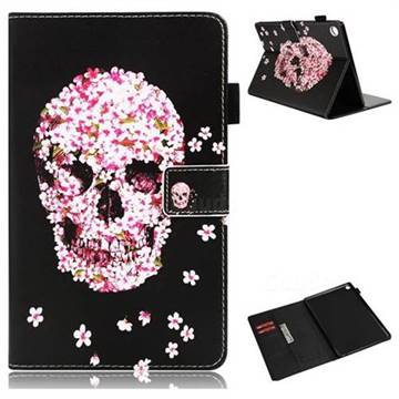 Petals Skulls Folio Stand Leather Wallet Case for Huawei MediaPad M5 10 / M5 10 inch (Pro)