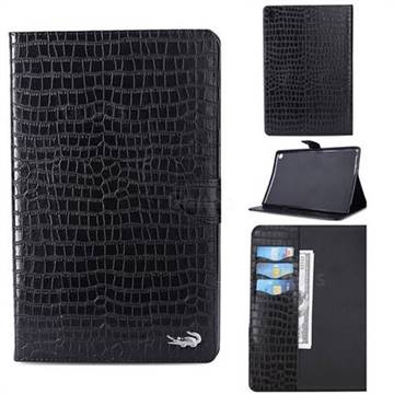 Retro Crocodile Tablet Leather Wallet Flip Cover for Huawei MediaPad M5 10 / M5 10 inch (Pro) - Black