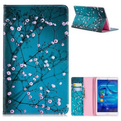 Blue Plum Folio Stand Leather Wallet Case for Huawei MediaPad M5 8 inch
