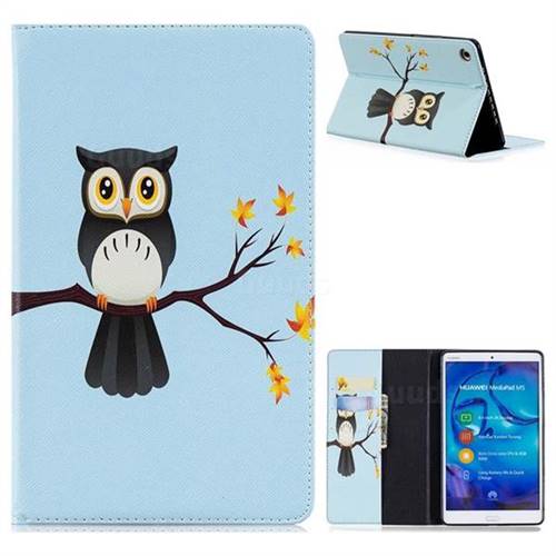 Owl on Tree Folio Stand Leather Wallet Case for Huawei MediaPad M5 8 inch