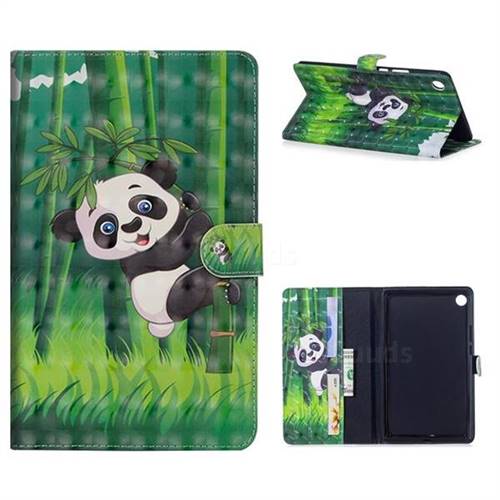 Climbing Bamboo Panda 3D Painted Leather Tablet Wallet Case for Huawei MediaPad M5 8 inch