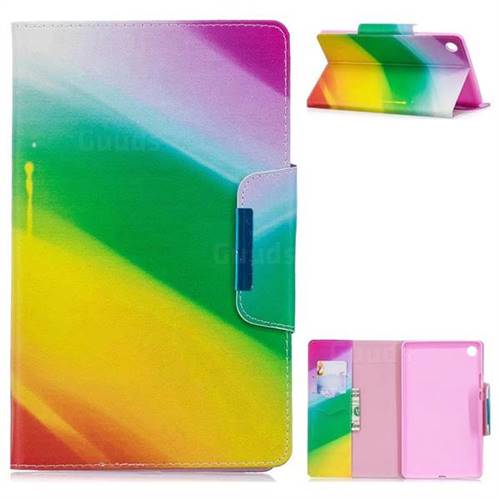 Rainbow Folio Flip Stand Leather Wallet Case for Huawei MediaPad M5 8 inch
