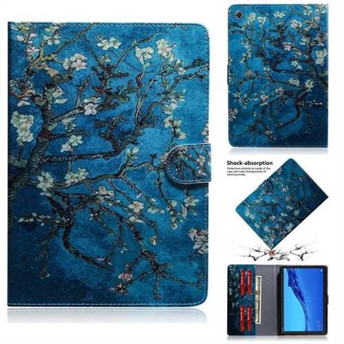 Apricot Tree Painting Tablet Leather Wallet Flip Cover for Huawei MediaPad M5 Lite(10.1 inch)