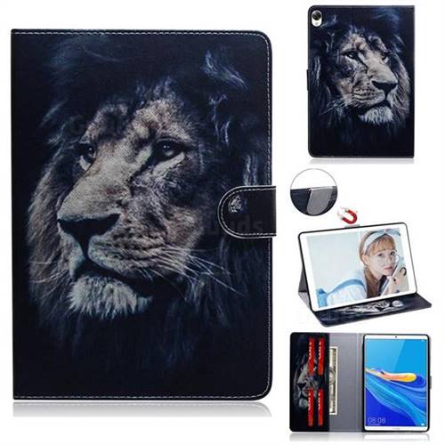 Lion Face Painting Tablet Leather Wallet Flip Cover for Huawei MediaPad M6 8.4 inch