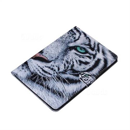 White Tiger Painting Tablet Leather Wallet Flip Cover for Huawei MediaPad  T5 (10.1 inch)