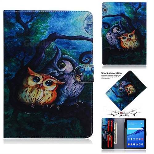 Oil Painting Owl Painting Tablet Leather Wallet Flip Cover for Huawei  MediaPad T5 (10.1 inch) - Huawei MediaPad T5 (10.1 inch) Cases - Guuds