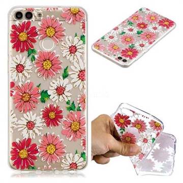 Chrysant Flower Super Clear Soft TPU Back Cover for Huawei P Smart(Enjoy 7S)