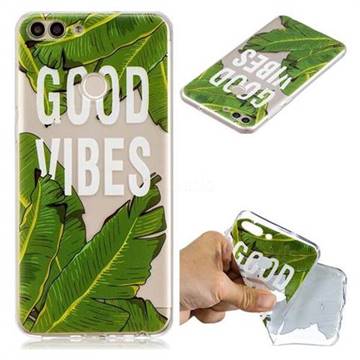 Good Vibes Banana Leaf Super Clear Soft TPU Back Cover for Huawei P Smart(Enjoy 7S)