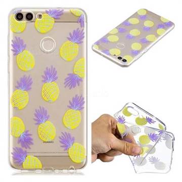 Carton Pineapple Super Clear Soft TPU Back Cover for Huawei P Smart(Enjoy 7S)