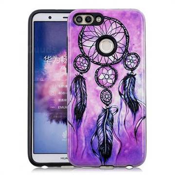 Starry Wind Chimes Pattern 2 in 1 PC + TPU Glossy Embossed Back Cover for Huawei P Smart(Enjoy 7S)