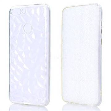 Diamond Pattern Shining Soft TPU Phone Back Cover for Huawei P Smart(Enjoy 7S) - Transparent