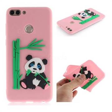 Panda Eating Bamboo Soft 3D Silicone Case for Huawei P Smart(Enjoy 7S) - Pink