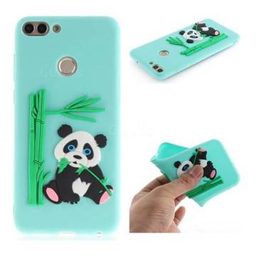Panda Eating Bamboo Soft 3D Silicone Case for Huawei P Smart(Enjoy 7S) - Green
