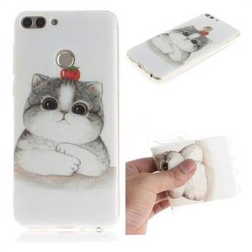 Cute Tomato Cat IMD Soft TPU Cell Phone Back Cover for Huawei P Smart(Enjoy 7S)