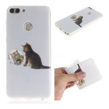 Cat and Tiger IMD Soft TPU Cell Phone Back Cover for Huawei P Smart(Enjoy 7S)
