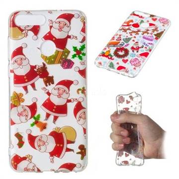 Santa Claus Super Clear Soft TPU Back Cover for Huawei P Smart(Enjoy 7S)