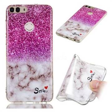 Love Smoke Purple Soft TPU Marble Pattern Phone Case for Huawei P Smart(Enjoy 7S)
