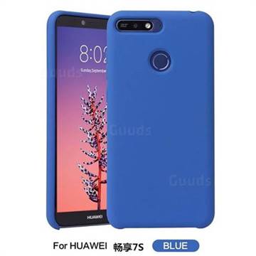 Howmak Slim Liquid Silicone Rubber Shockproof Phone Case Cover for Huawei P Smart(Enjoy 7S) - Sky Blue